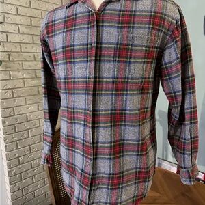 Vintage 90s Plaid Flannel Shirt, Cotton, Northern Reflections